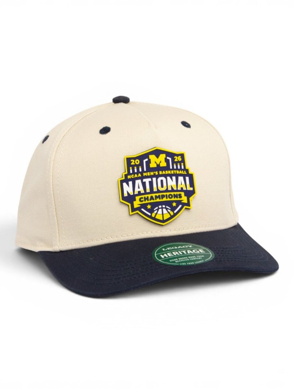 Michigan Wolverines 2026 Basketball National Champions 3D Snapback Twill Cap